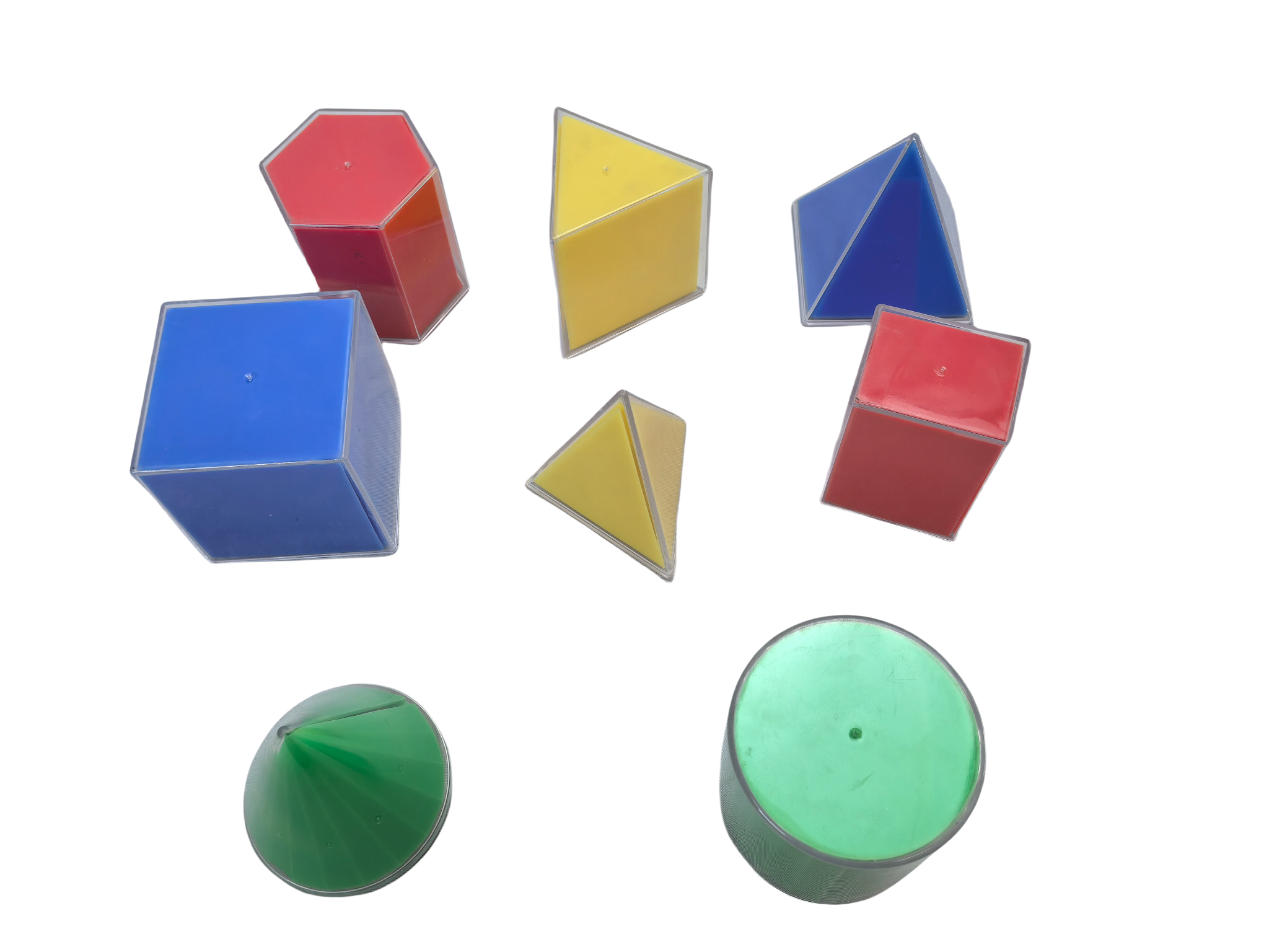 8-dijelni set trodimenzionalnih geometrijskih rastavljivih modela Osnovnoškolska pomagala za podučavanje matematike