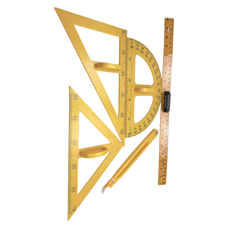 Školski tečaj matematike mjerenje veliki instrument trokut ravnalo Set ravnala za nastavu plastične geometrije